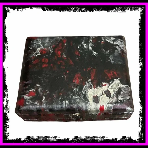 New Artisan Hand Painted By Me Gothic Poured Vintage Cigar Box By Arturo Fuente